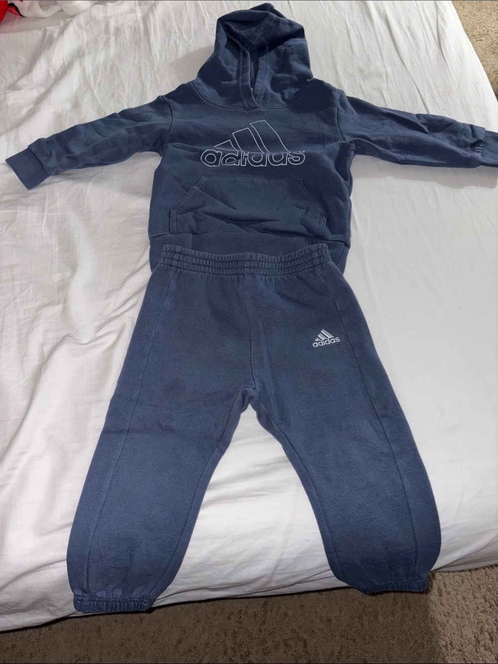 adidas Navy Blue Kids Hoodie & Joggers Set